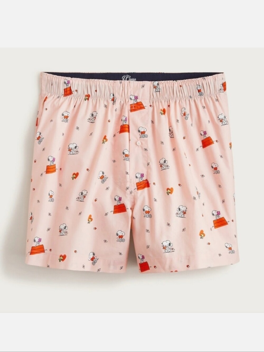 J.Crew Printed boxers in cotton-Snoopy Red Pint Love Notes S Small